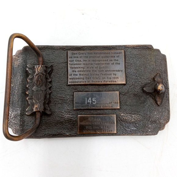 Dan Crary Belt Buckle Guitar Walnut Valley Bluegrass Music Festival Winfield KS - Picture 2 of 7